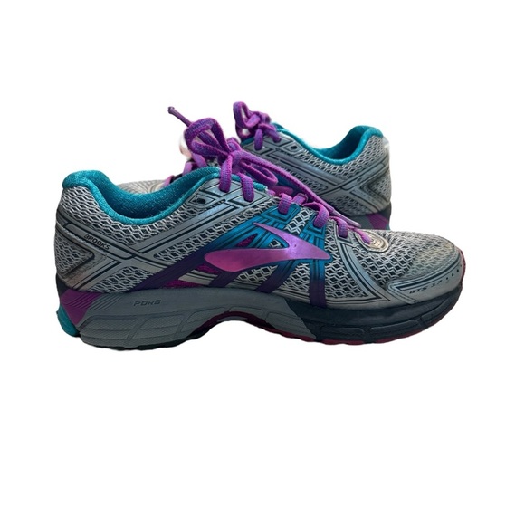 Brooks Women's Athletic Shoes in Gray and Purple with Teal Accents - Picture 8 of 10